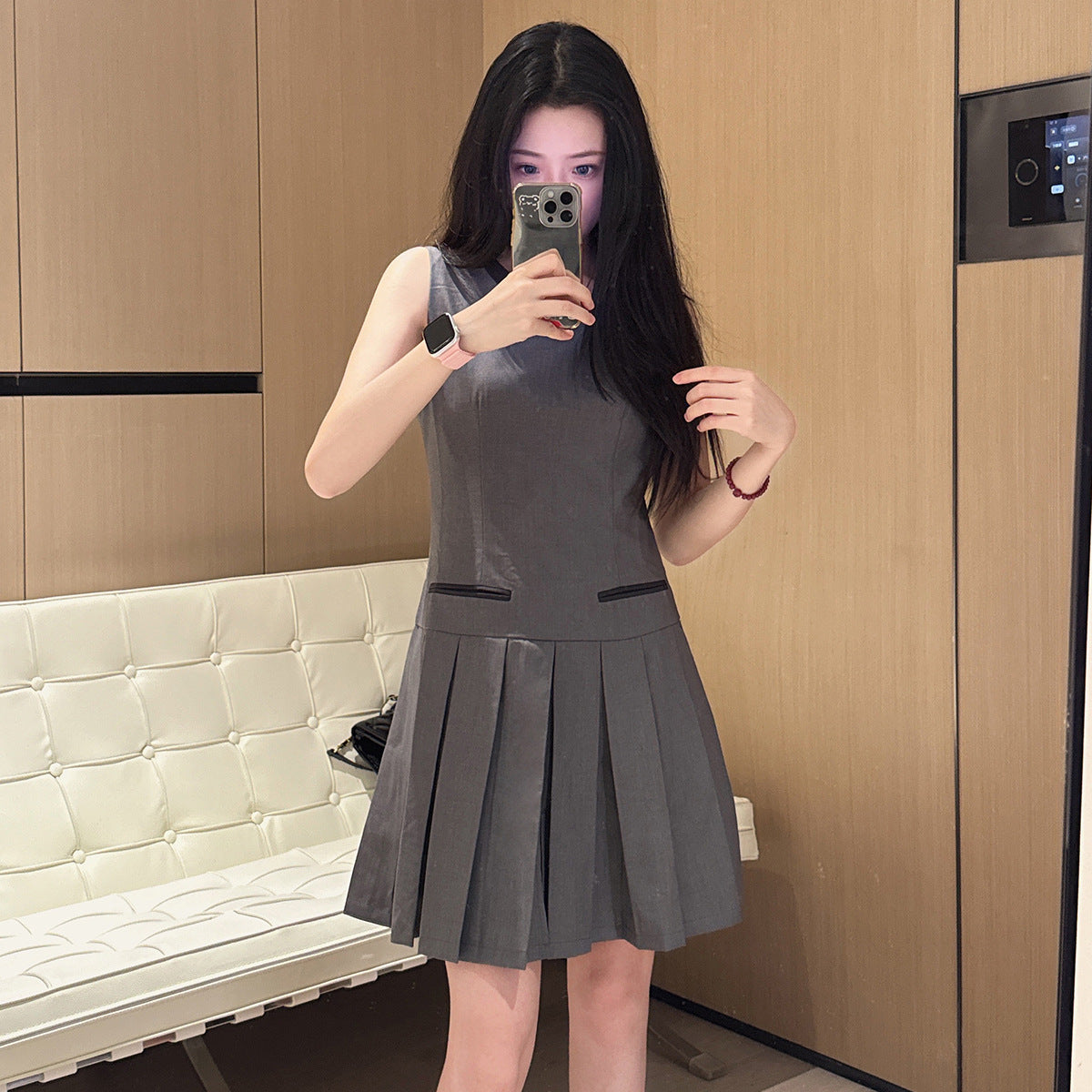 Thom Browne Women's Pleated Vest Skirt