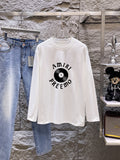 AMIRI Preemo Record Graphic Long‑Sleeve Tee, White