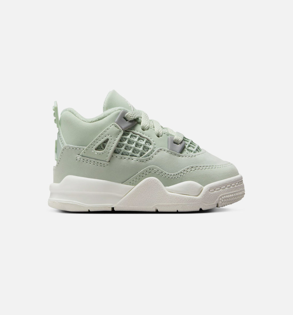 Air Jordan 4 Retro Abundance – Infant & Toddler Lifestyle Shoe | Seafoam/Sail/Metallic Silver