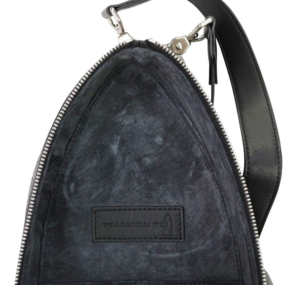 BLACK EMBROIDERED CROSSBODY BAG