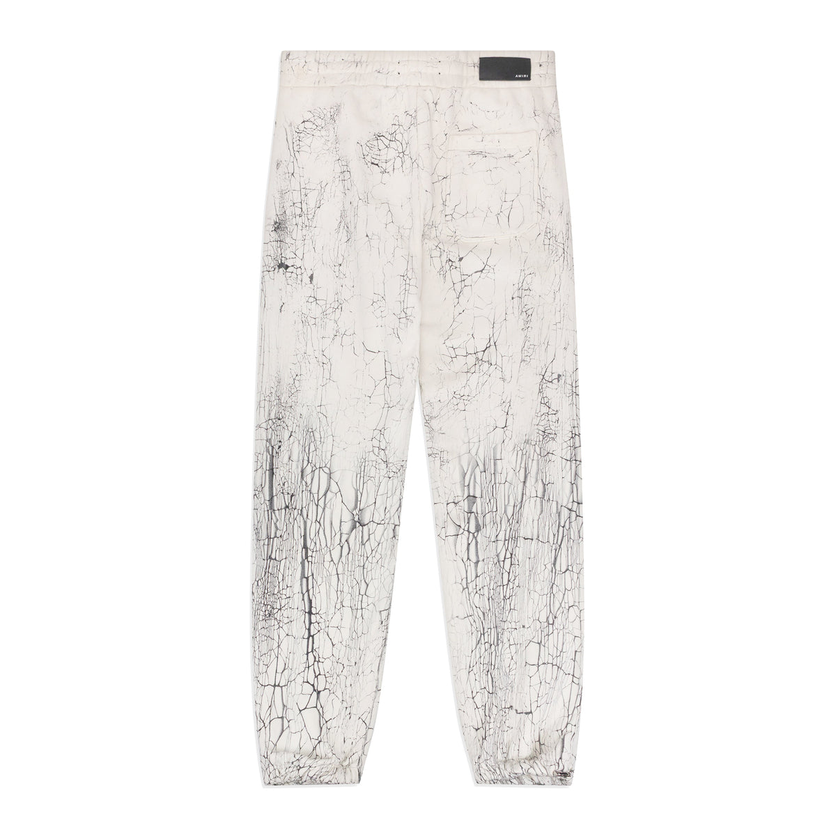 White Cracked Dye Logo Sweatpants