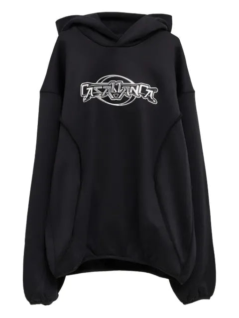 Casablanca panelled logo hoodie
