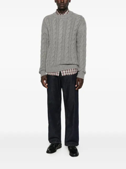 BOMPARD cable-knit crew-neck sweater