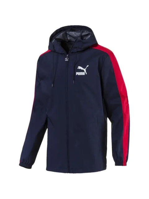 PUMA logo-print hooded jacket