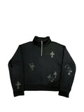Chrome Hearts Cross-patch quarter-zip sweater
