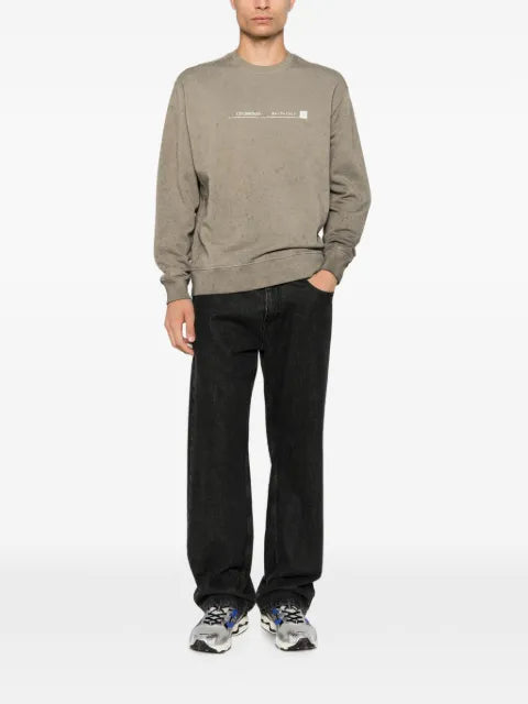 C.P. Company cotton fleece re-colour crewneck sweatshirt