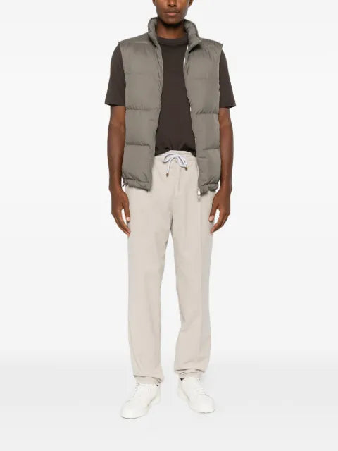 Brunello Cucinelli lightweight techno-fabric down vest with packable hood