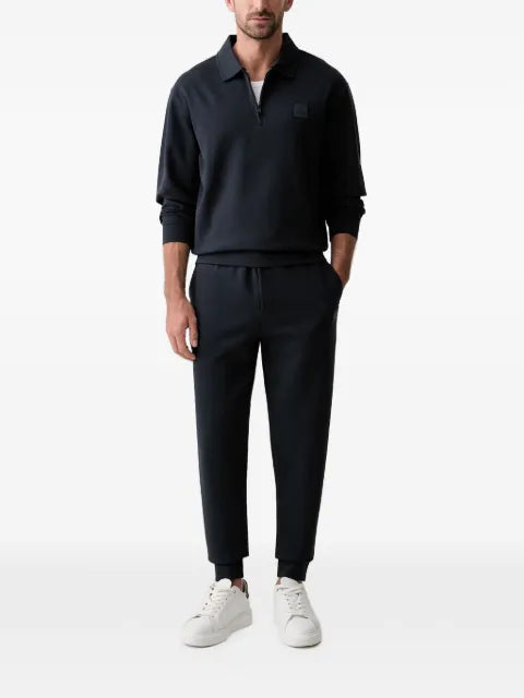 Joop! logo-patch quarter-zip sweater