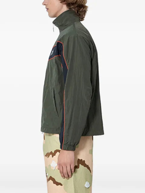 BOTT contrast-panel high-collar jacket