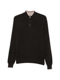 Fedeli half-zip ribbed-trim sweater
