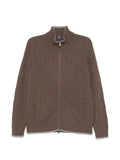 Fedeli cable-knit zip-fastening cardigan