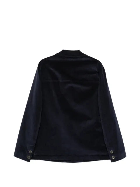 Incotex Bacaro corduroy-textured button-up jacket