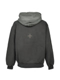 SWJP stud-embellished graphic-print hoodie