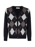 DUNST argyle-intarsia cardigan