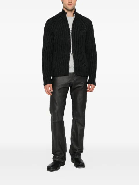 OUR LEGACY ribbed-knit funnel-neck cardigan