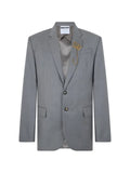 Moschino logo-pin single-breasted blazer