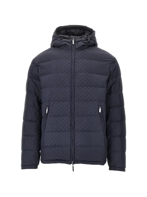 Emporio Armani logo-print hooded padded jacket
