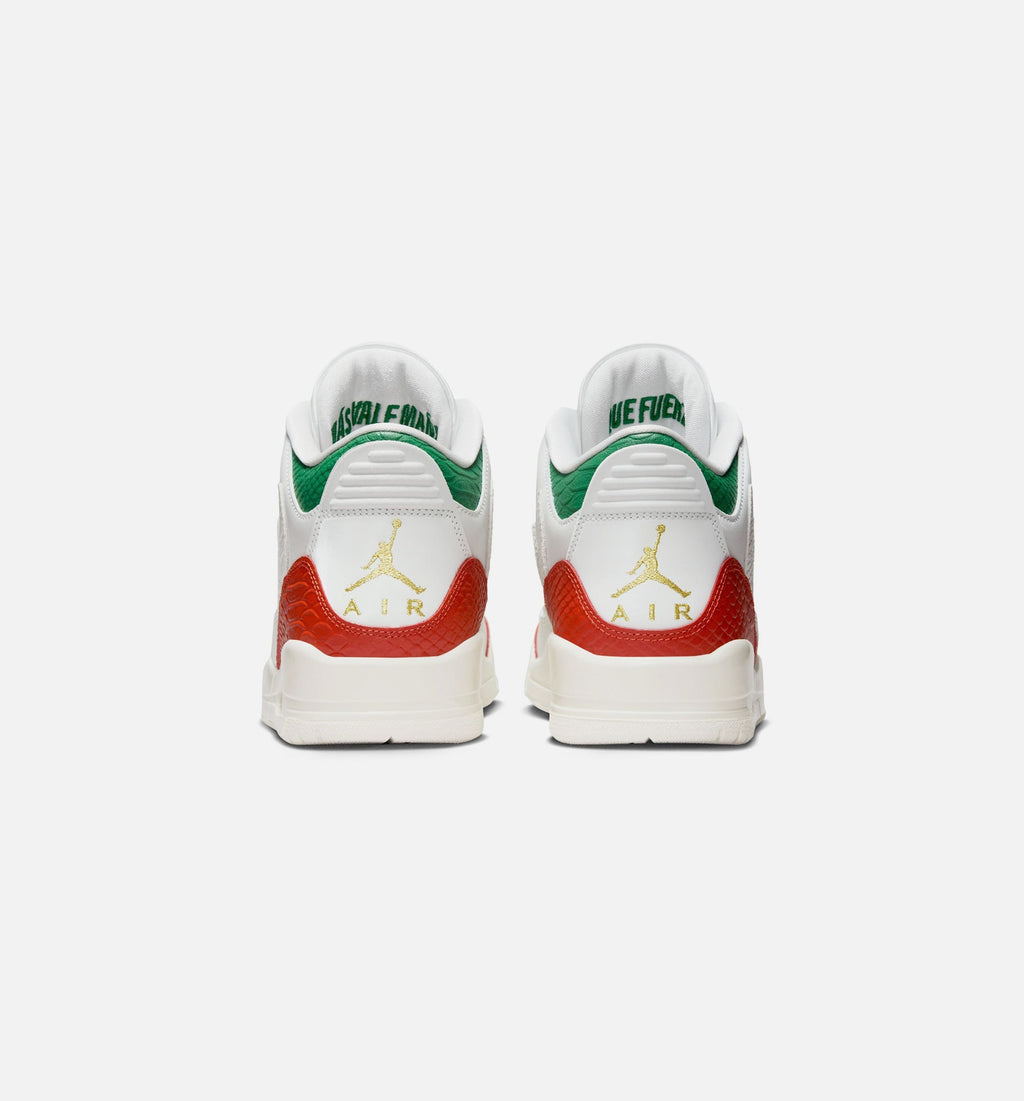 Air Jordan 3 Retro El Vuelo – Men's Lifestyle Shoe | Summit White/Pine Green/Dragon Red/Metallic Gold