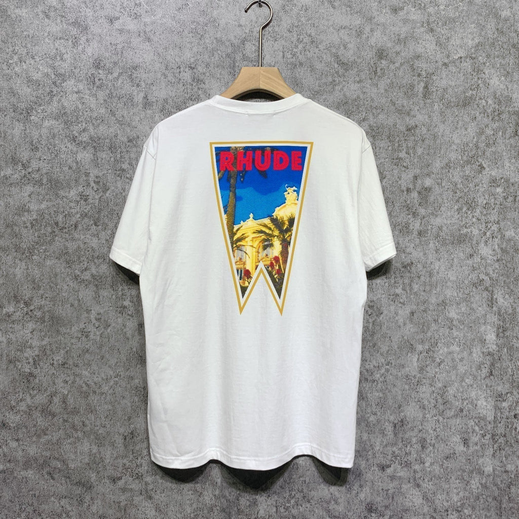 Rhude T-shirts Printed Trendy Pure Cotton