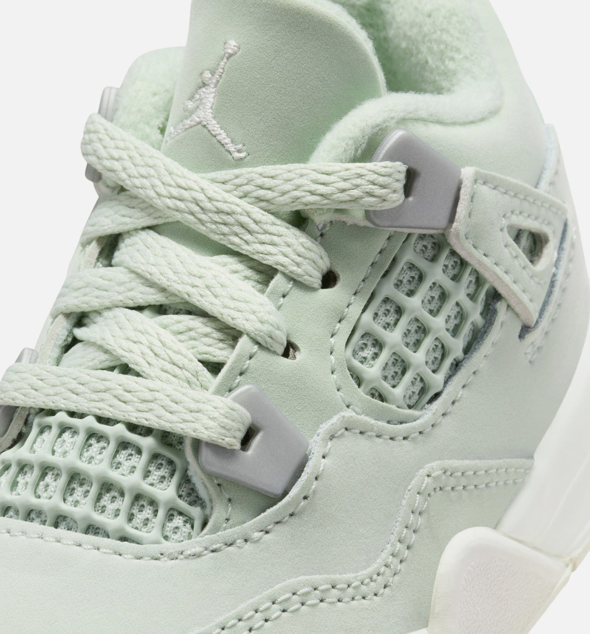 Air Jordan 4 Retro Abundance Baby & Toddler Sneakers - Green / Sail / Metallic Silver