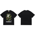 Bape Camo Ape‑Head Graphic Oversized Tee Streetwear Unisex