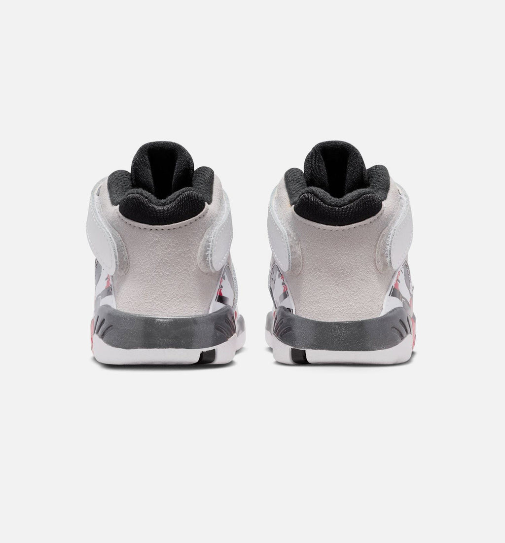 Air Jordan 8 Retro White and True Red Infant/Toddler Lifestyle Shoe – White/Black/True Red