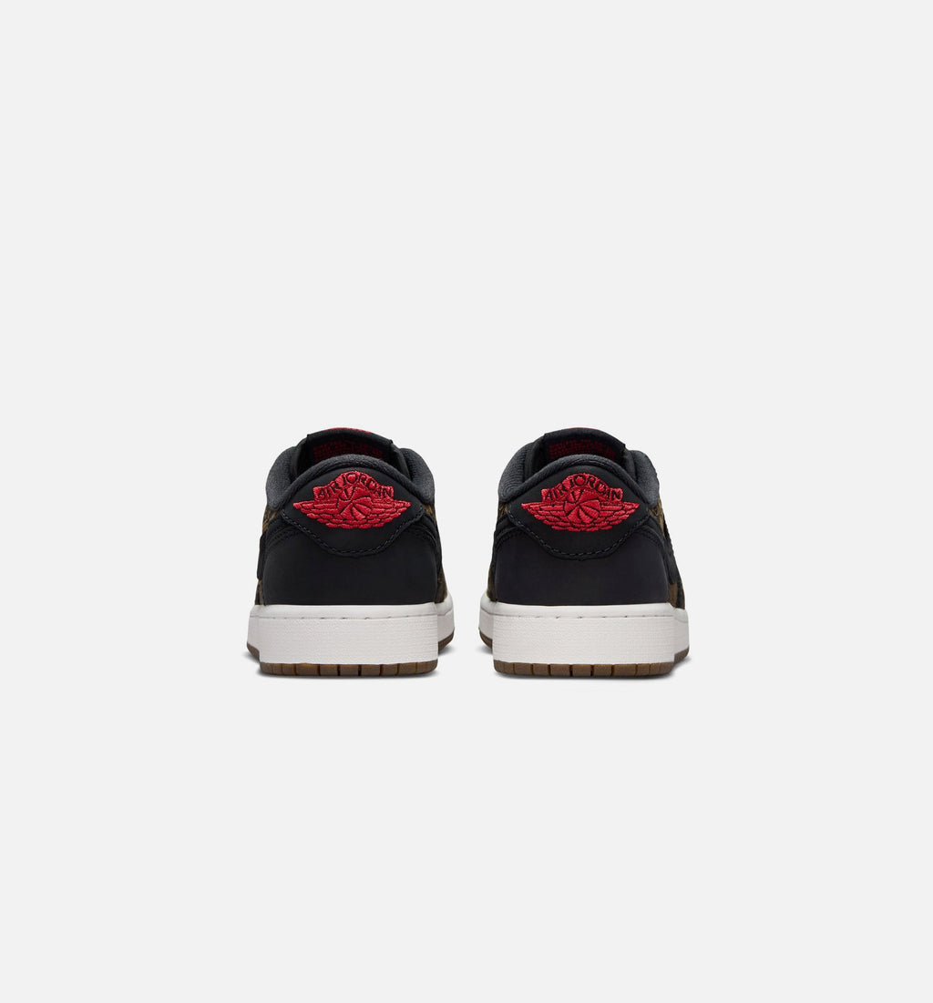 Air Jordan 1 Retro Low OG Laser Black & Varsity Red Grade School Shoes - Black/Varsity Red/Summit White