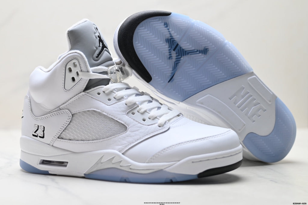 Air Jordan 5 Retro Triple White Sneakers