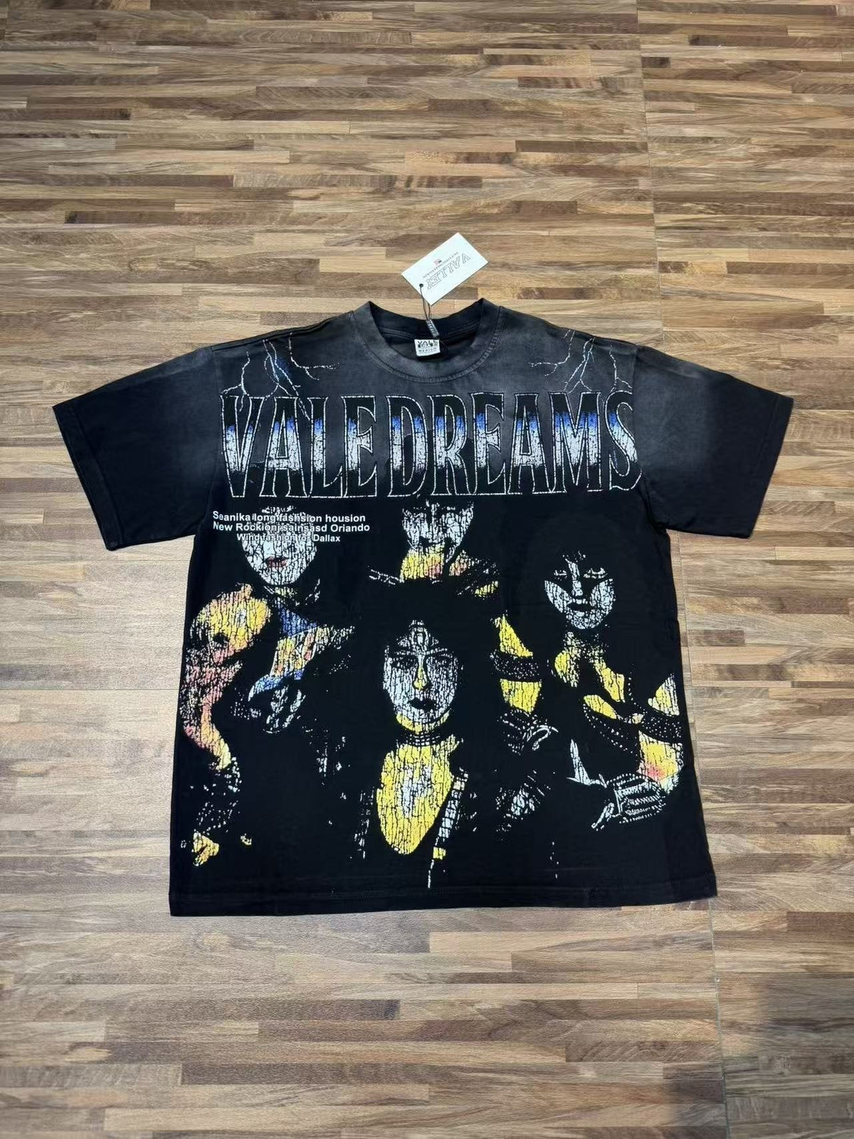 VALLEY Washed Black Graphic T-Shirt