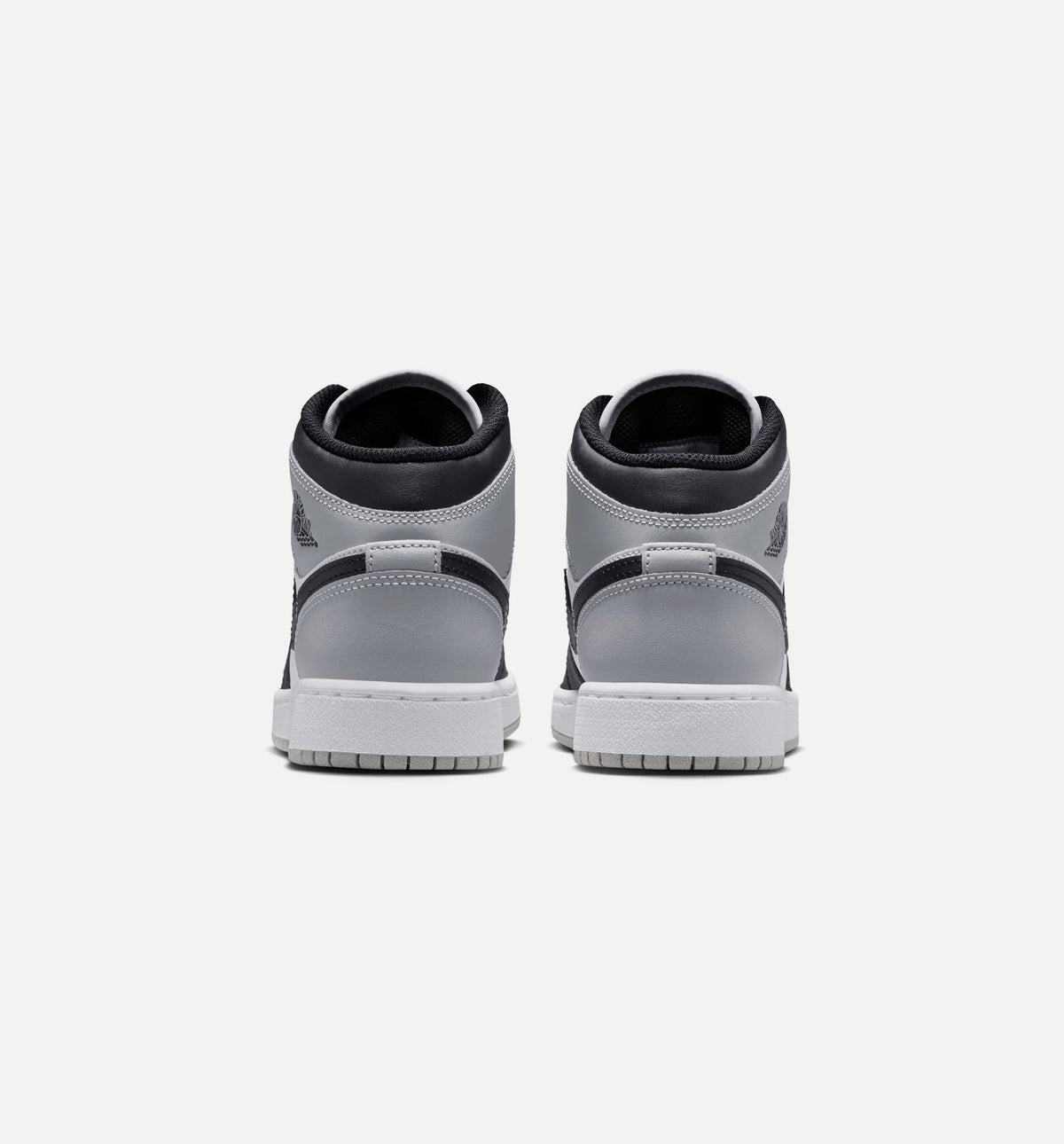 Air Jordan 1 Mid GS Sneakers | White/Light Smoke Grey/Black