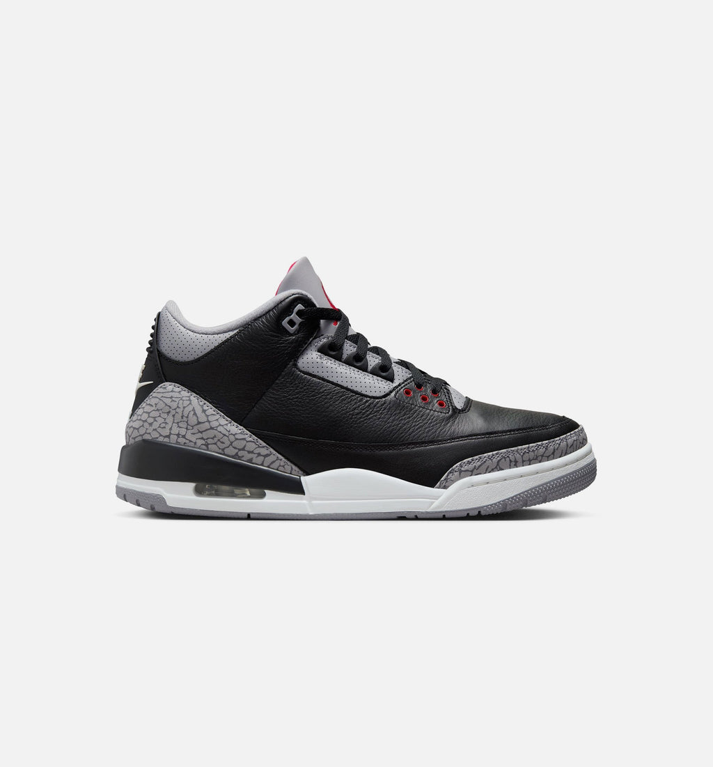 Air Jordan 3 Retro Mens Lifestyle Shoe - Black/Fire Red/Cement Grey/Summit White