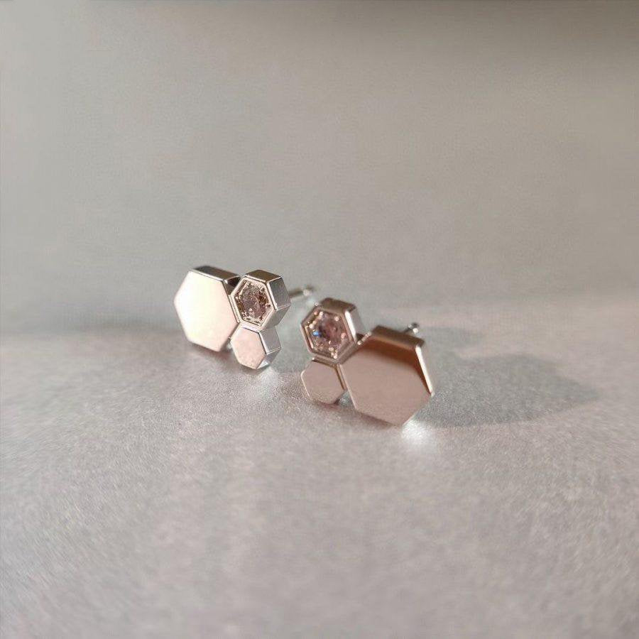 CHAUMET BEE LOVE SILVER DIAMOND EARRINGS