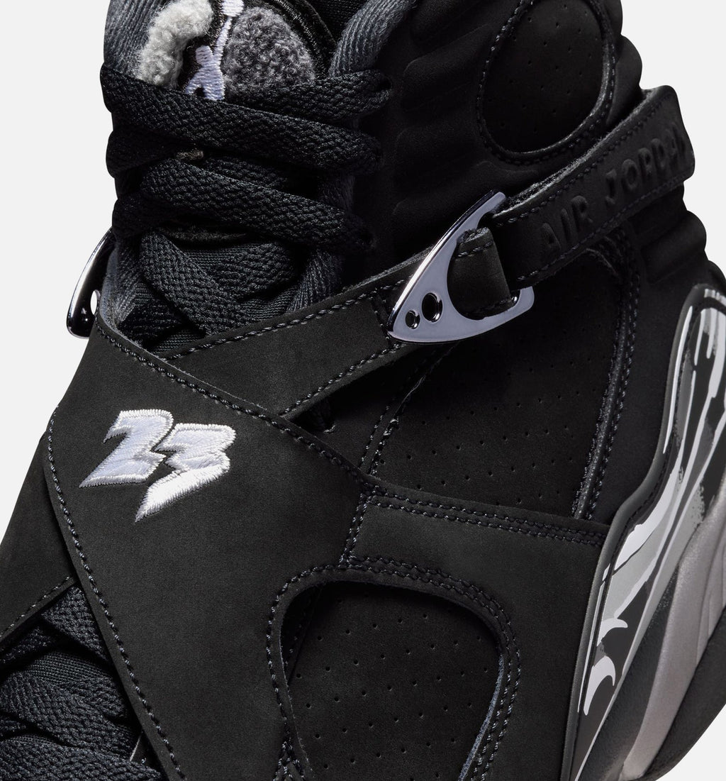 Air Jordan 8 Retro Chrome Men's Lifestyle Shoe - Black/White/Light Graphite