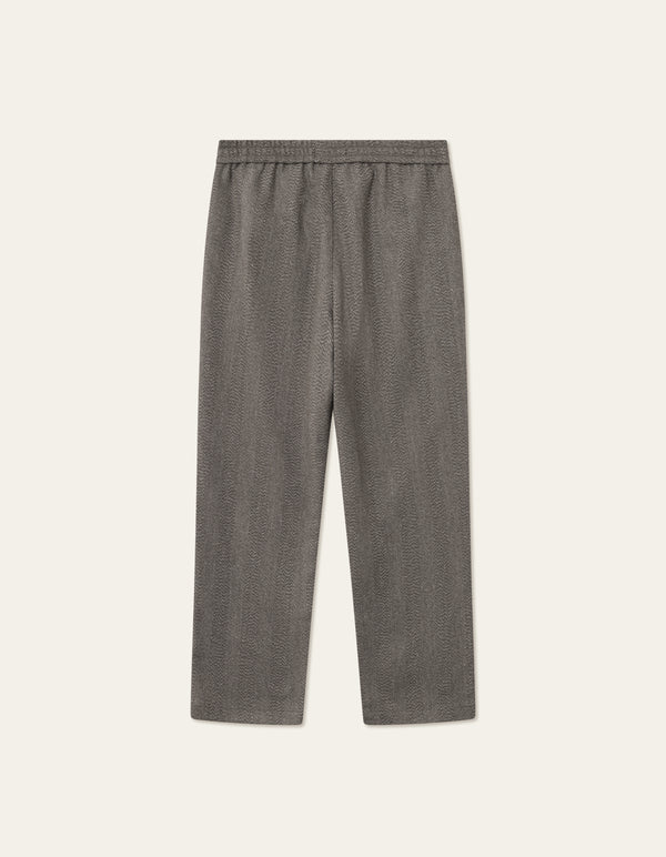 Les Deux Houston Herringbone Pant 'Light Grey/Light Desert Sand'