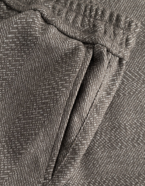 Les Deux Houston Herringbone Pant 'Light Grey/Light Desert Sand'