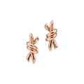Tiffany Style Knot Cubic Zirconia 18K Gold-Plated Earrings