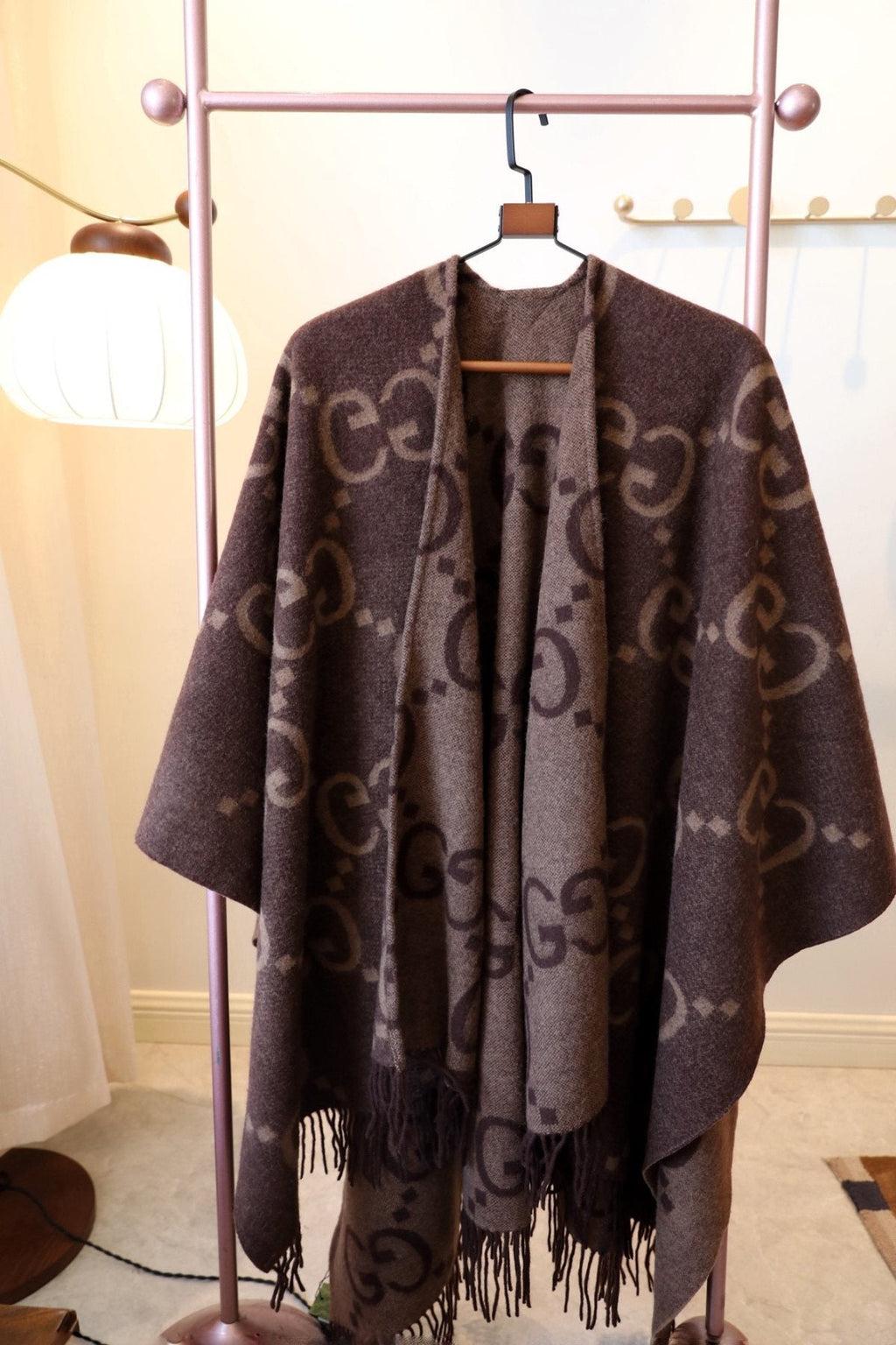 Gucci Fringed Monogram Cape