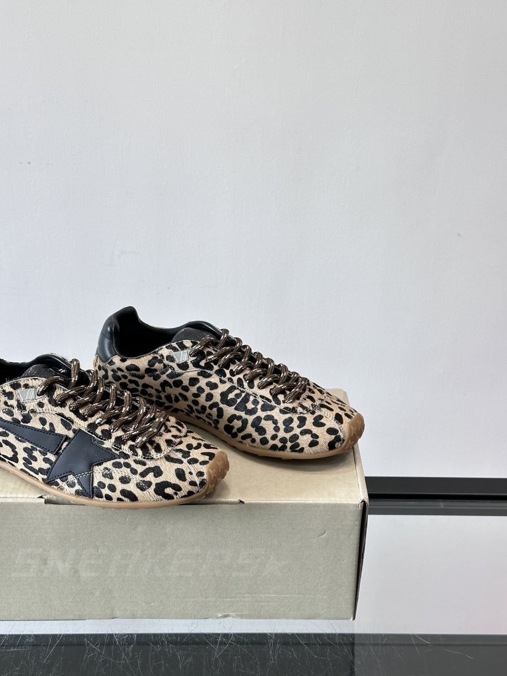 Golden Goose Leopard Print Star Sneakers