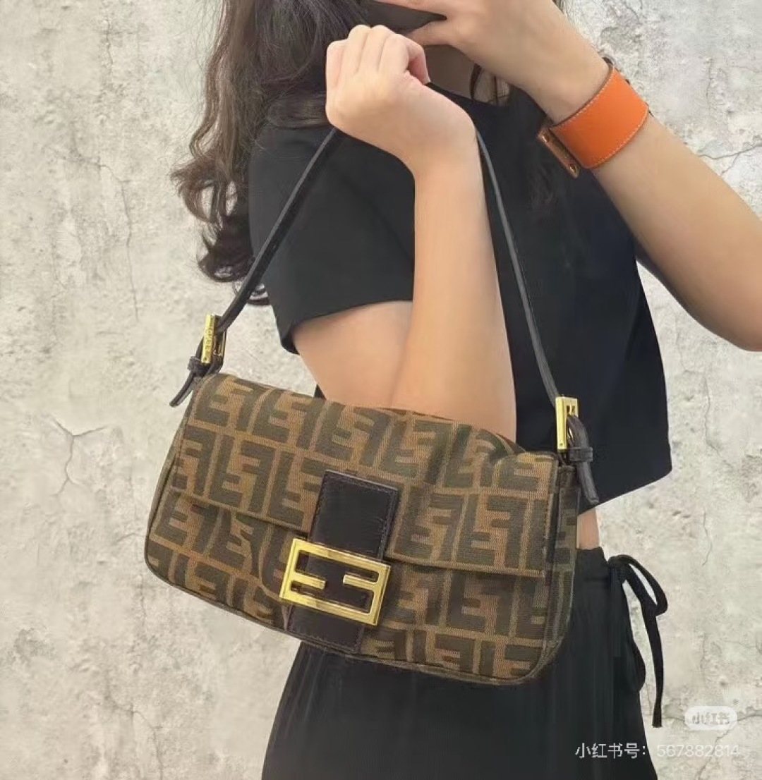 Fendi Monogram Flap Shoulder Bag