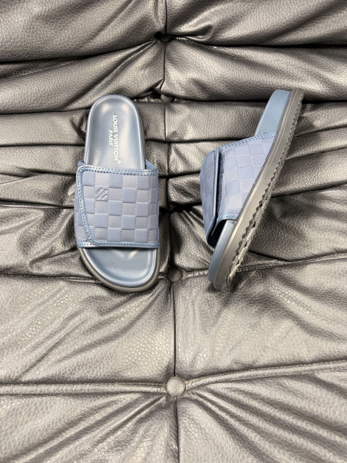 Louis Vuitton Woven Strap Slide Sandals - Slip-On Design