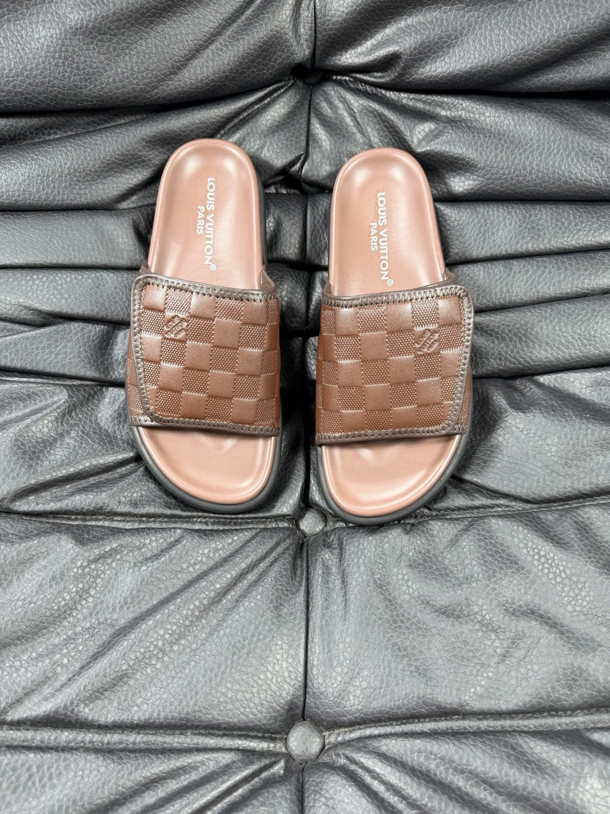 Louis Vuitton Woven Strap Slide Sandals - Slip-On Design
