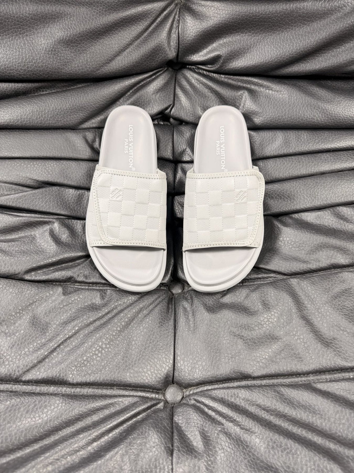 Louis Vuitton Woven Strap Slide Sandals - Slip-On Design