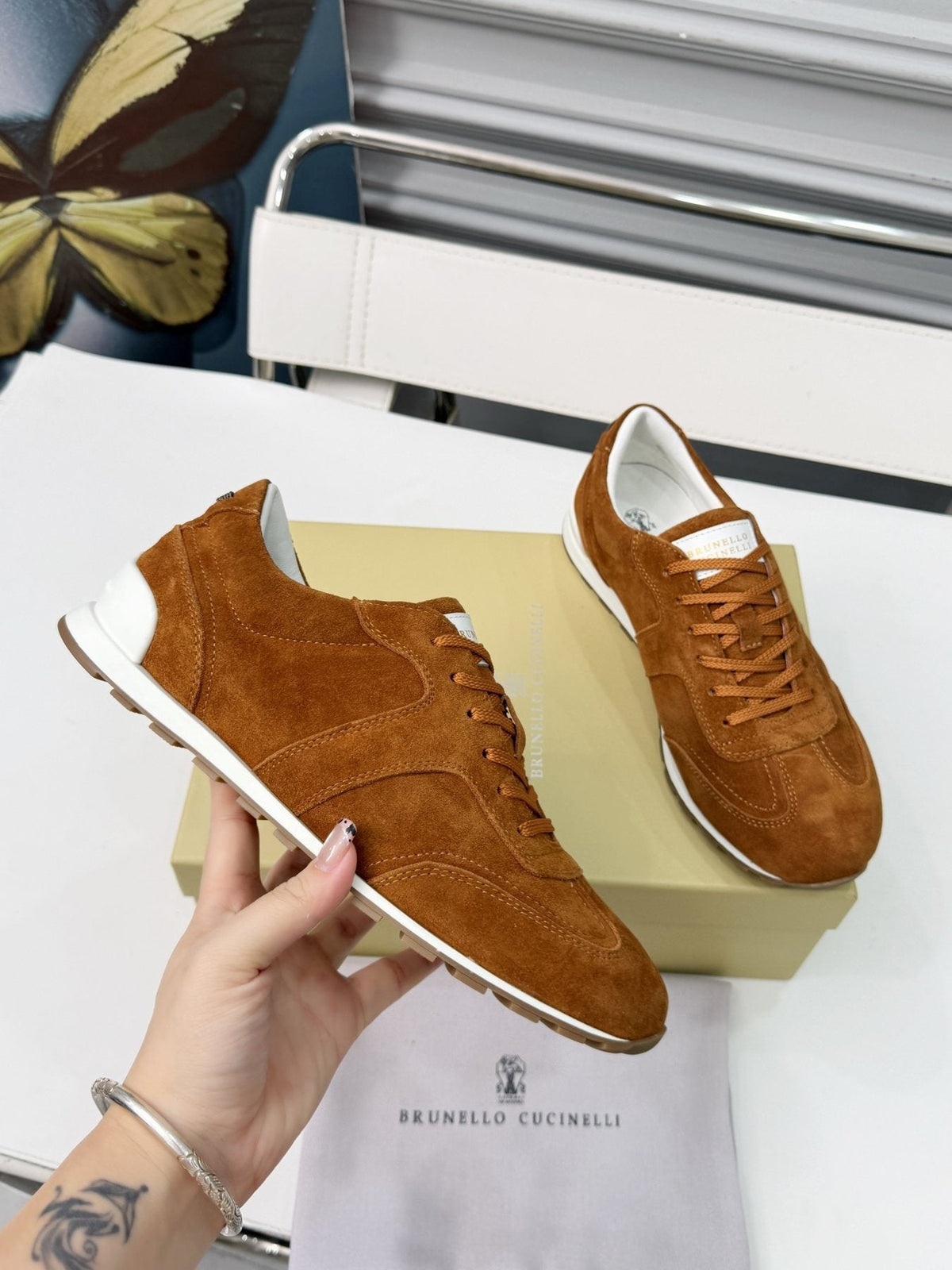Brunello Cucinelli Paneled Low-Top Sneakers