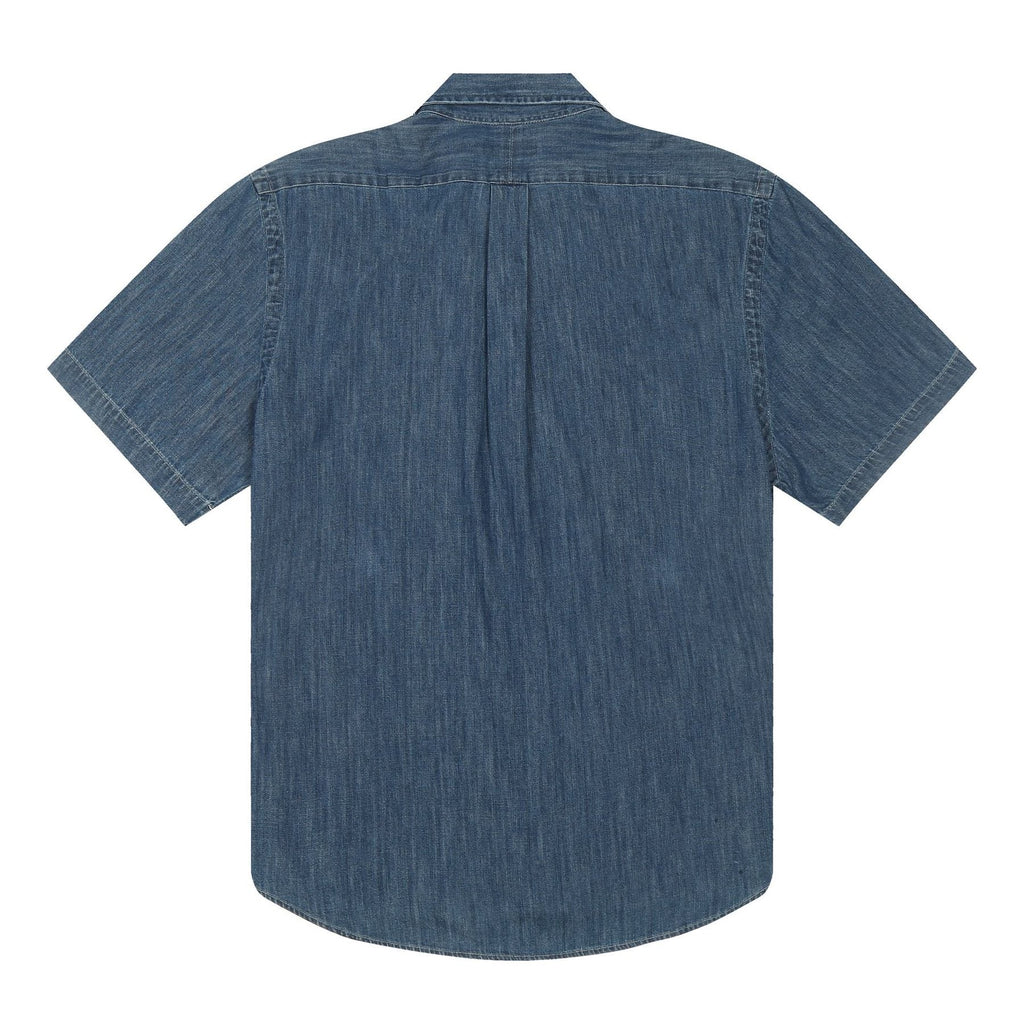 Ralph Lauren Slub Denim Short-Sleeve Button-Up Shirt