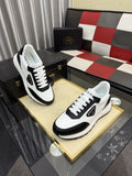 Prada Men's Triangle Badge Low-Top Sneakers - Padded Collar And Textured Outsole