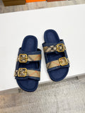 Burberry Check Strap Slide Sandals