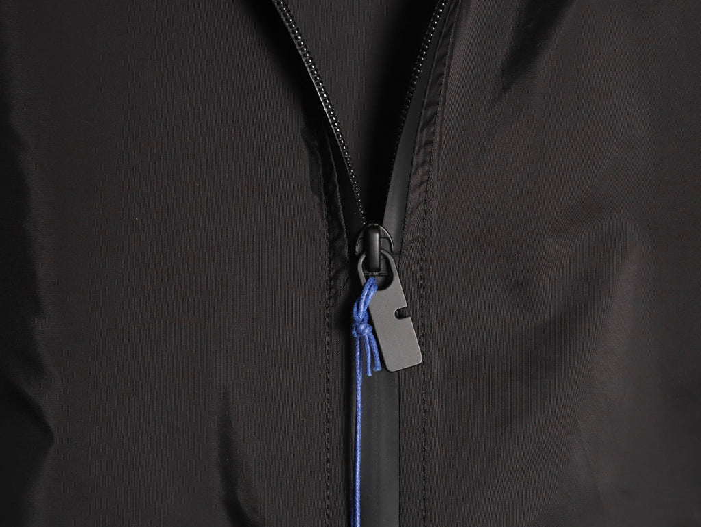 Burberry Equestrian Emblem Hooded Zip Jacket - Black
